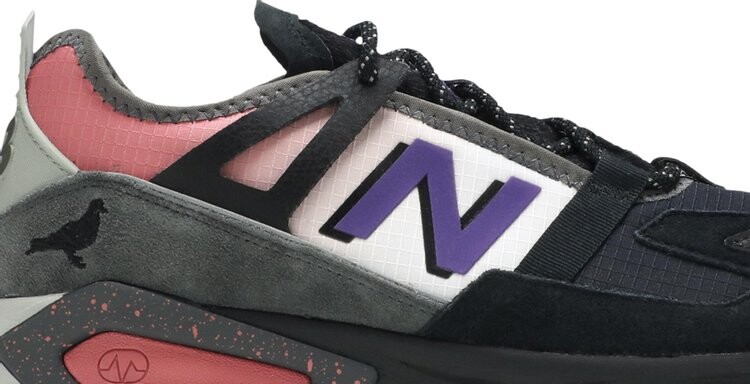 Кроссовки New Balance Atmos x Staple Pigeon x X-Racer 'Grey Pink', серый — фото 3