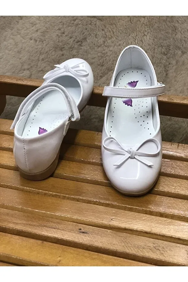Детские балетки для девочек с ортопедической стелькой Mini Angel, White Rugan — фото 4