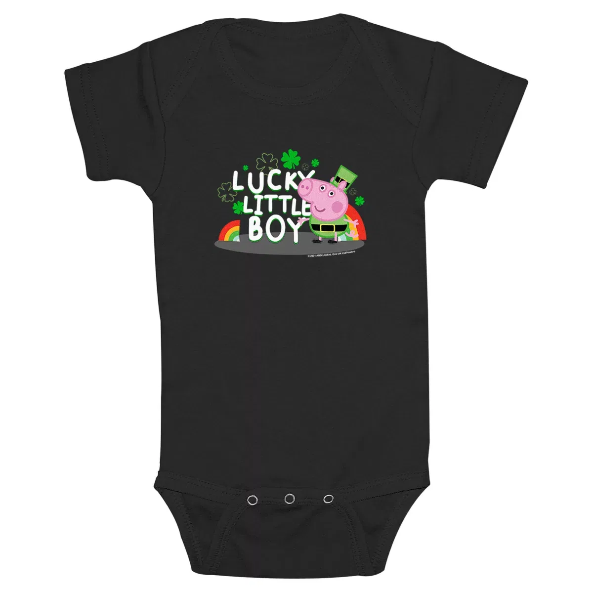 Детское боди с коротким рукавом Lucky Little Boy Peppa Pig, Black