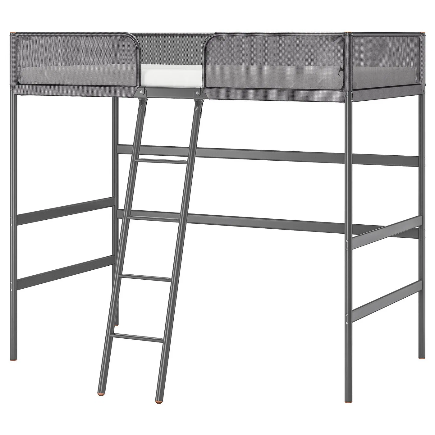 Кровать-чердак IKEA TUFFING, 90x200 см, темно-серый