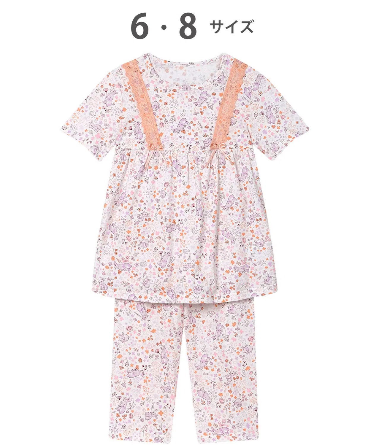 Детская пижама для девочек с принтом WACOAL KIDS BABY, Purple — фото 3