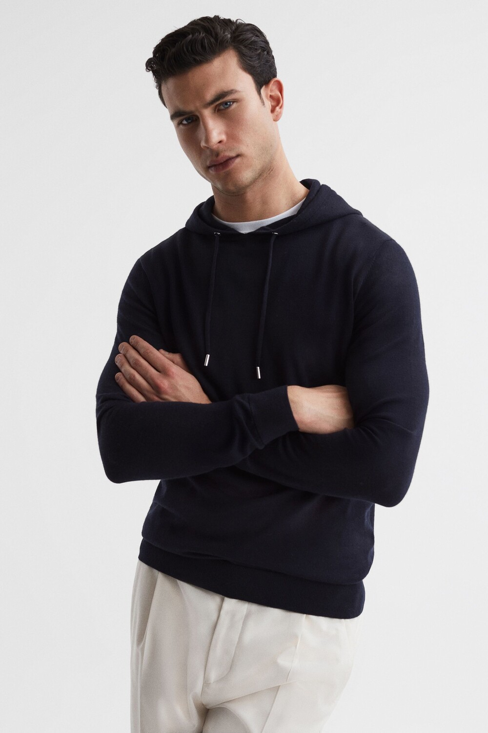 

Худи Голландия из шерсти мериноса Reiss, синий