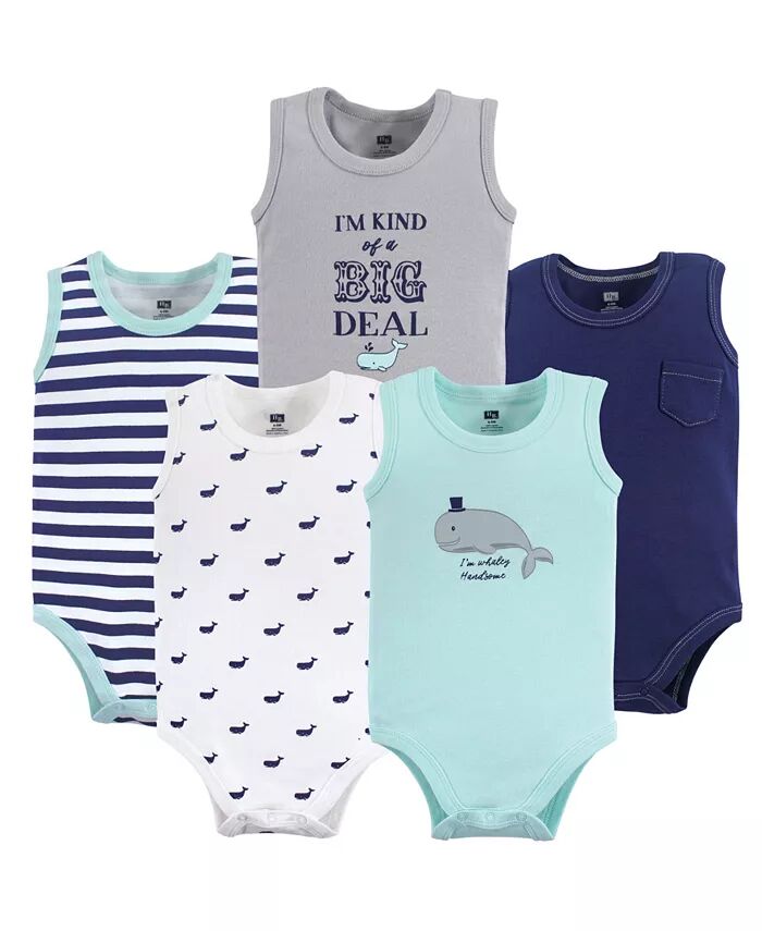 

Боди без рукавов для девочек Hudson Cotton 5pk, Beautiful Sea Hudson Baby, серебряный