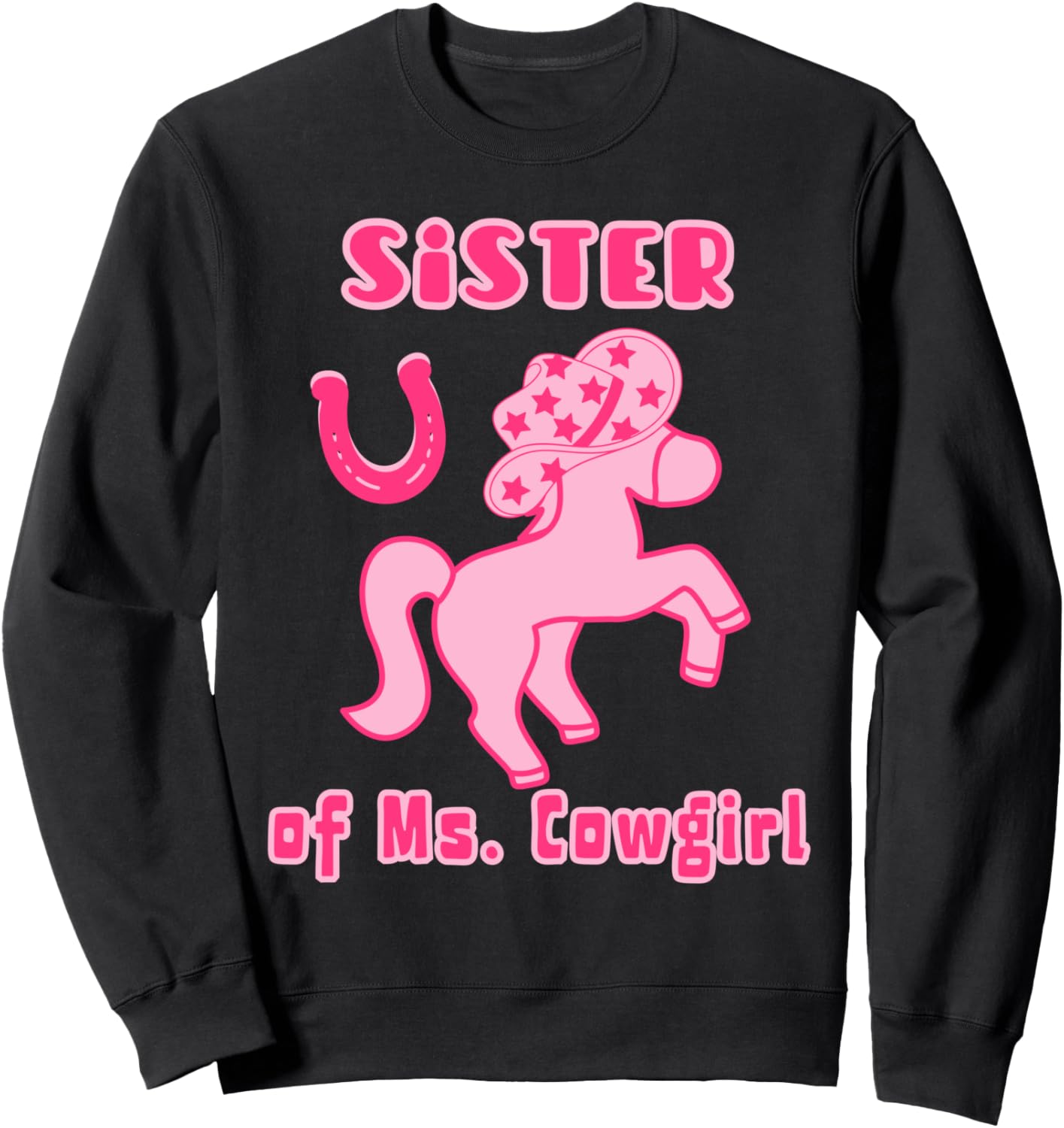 

Сестра мисс Ковбойша Родео Тематический День рождения Семейный День рождения Розовая Толстовка Family Look Cowgirl Rodeo Apparel Decoration Gifts