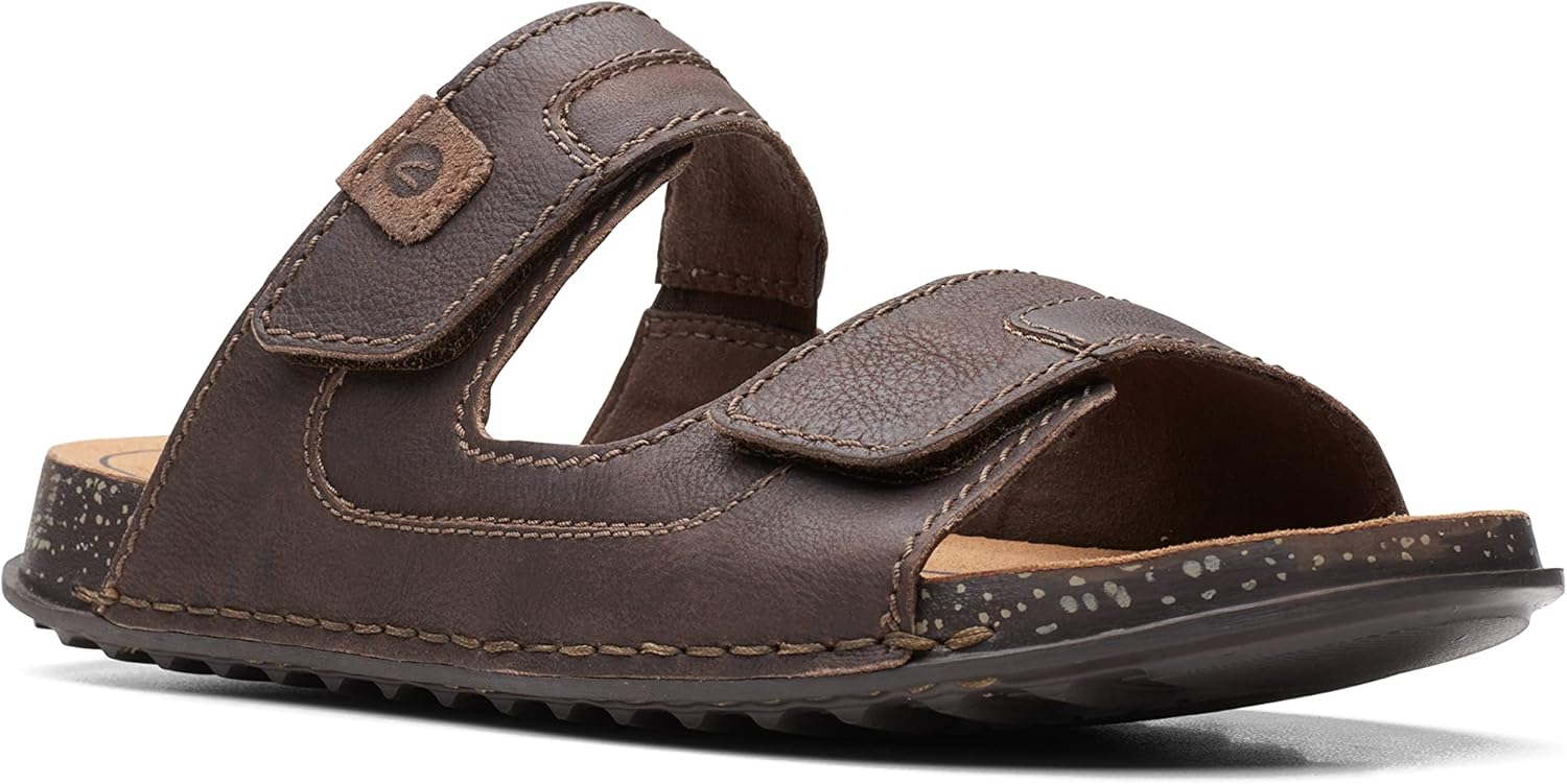 Шлепанцы Clarks mens Crestview Easy, темно-коричневый — фото 2