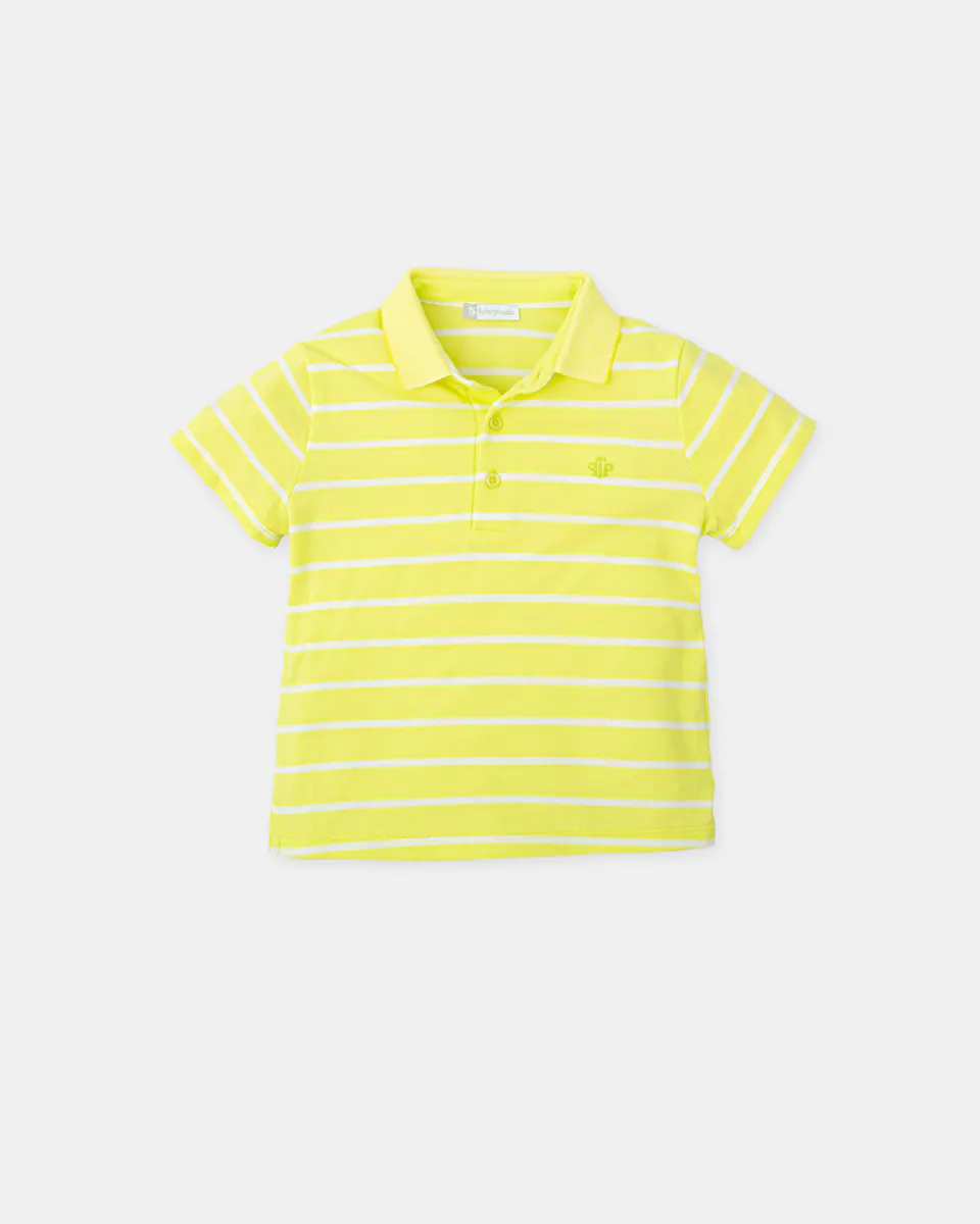 

Рубашка-поло с короткими рукавами и полосатым принтом для мальчика Tutto Piccolo, зеленый