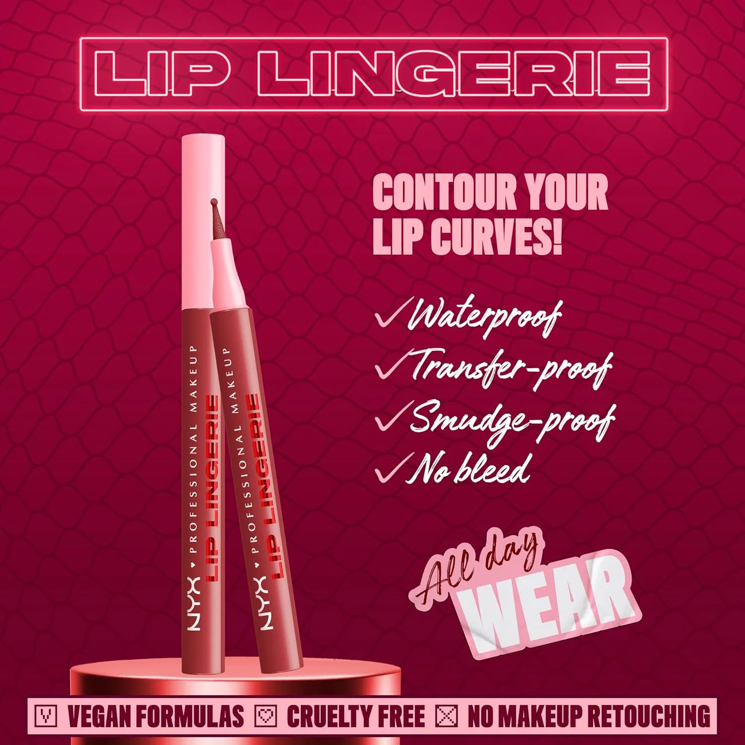 Липкий карандаш для губ NYX Professional Makeup Lip Lingerie Liner Up All Night 0,03 унции — фото 2