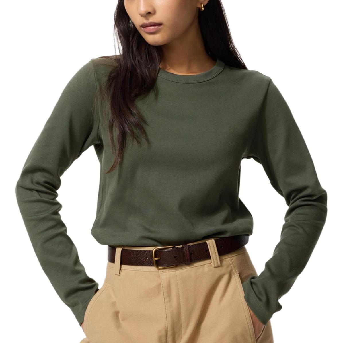 

UNIQLO Футболка Women's Dark Olive, Хаки, UNIQLO Футболка Women's Dark Olive