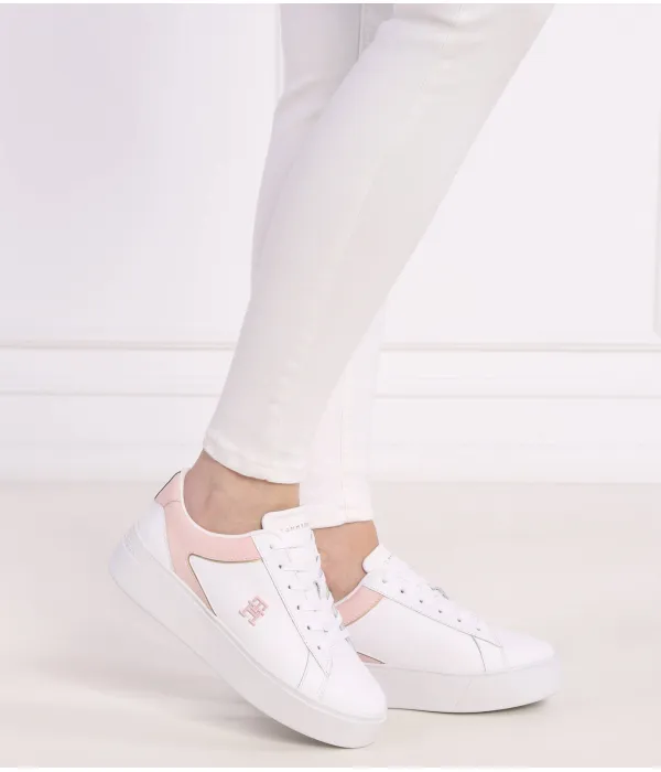 Кроссовки-Лодочки из кожи на платформе Tommy Hilfiger, белый — фото 2