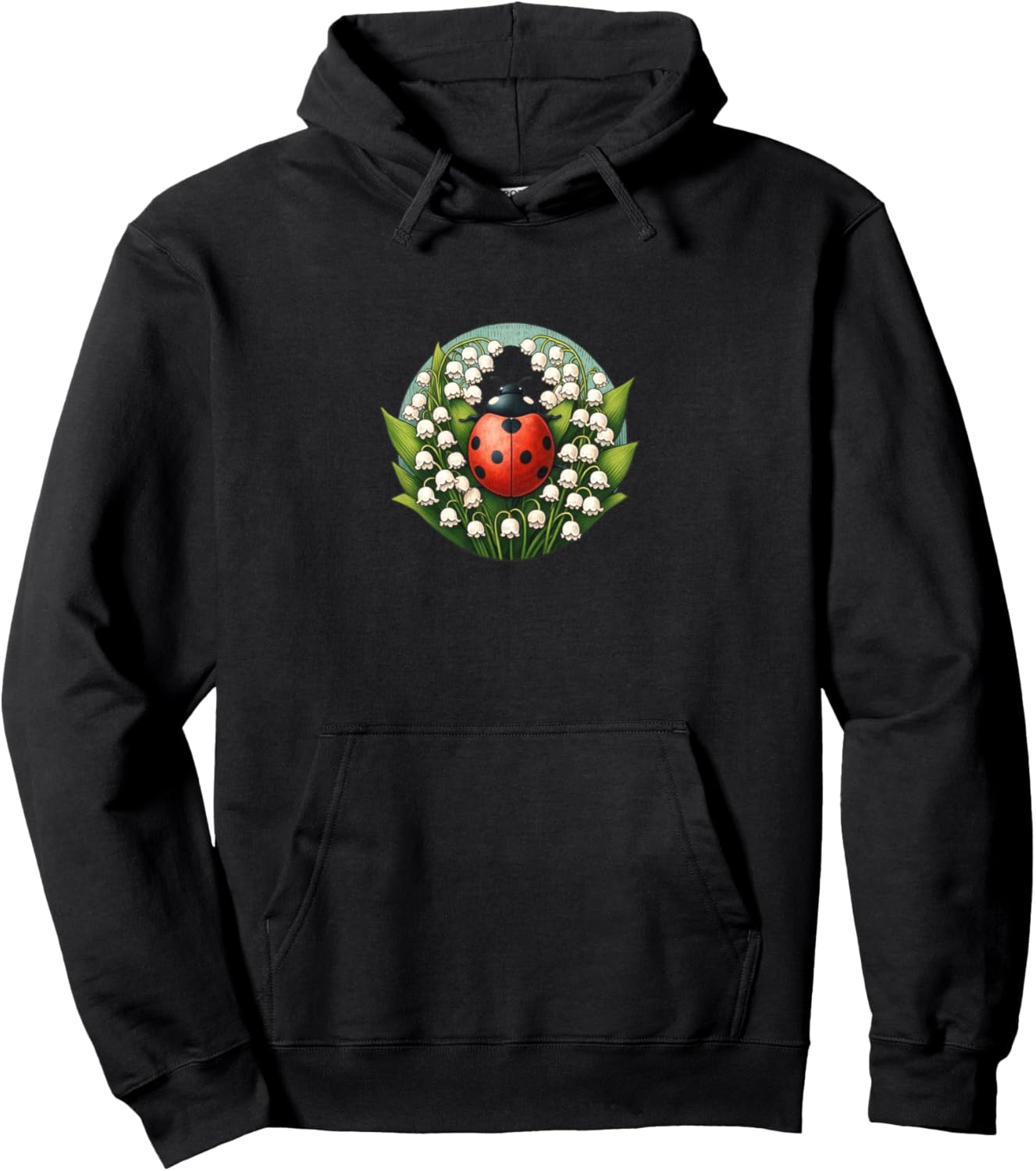 

Толстовка с изображением божьей коровки и ландыша Ladybugs Nature Snugg, черный