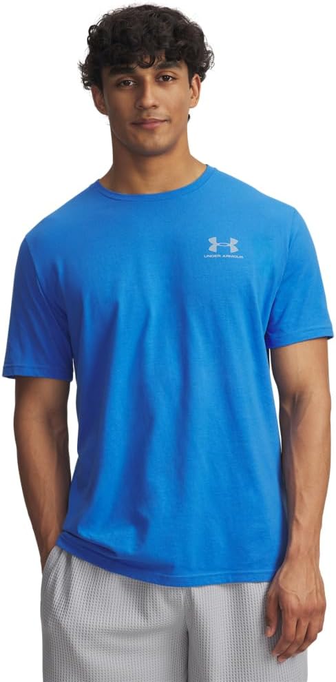 

Мужская спортивная футболка Under Armour с коротким рукавом на левую грудь, (411) Blue Atlantis/Blue Calm, Синий, Мужская спортивная футболка Under Armour с коротким рукавом на левую грудь, (411) Blue Atlantis/Blue Calm