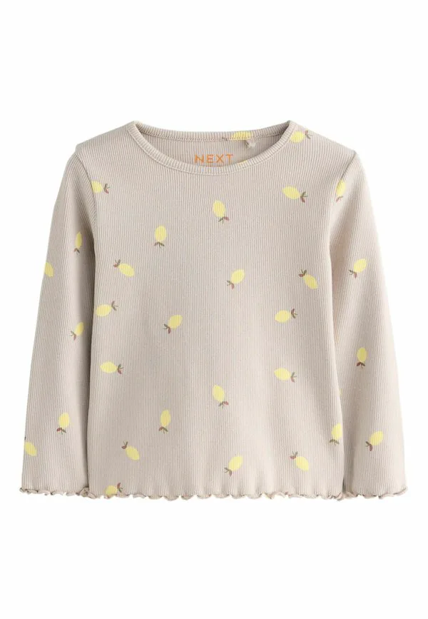 Рубашка с длинным рукавом, прямого кроя Next, Neutral Lemon Print