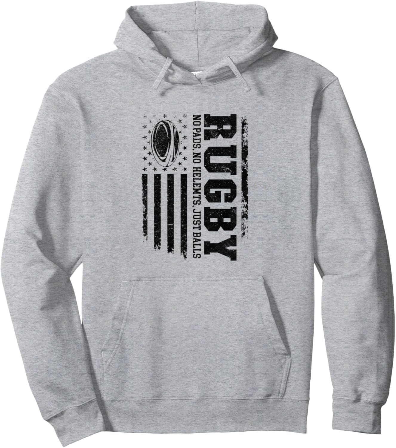 

Забавная толстовка для регбиста: без защиты и шлема, только мяч Rugby Season Funny Rugby Quotes, серый