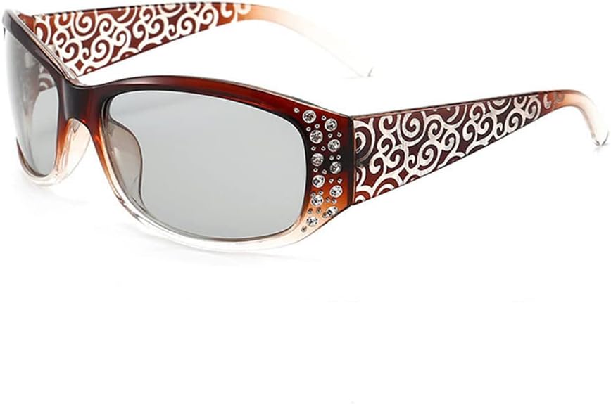 

Женские поляризованные солнцезащитные очки, женские солнцезащитные очки со стразами, очки для вождения, путешествий и активного отдыха, солнцезащитные очки UV400 для женщин Generic, 8 Photochromic