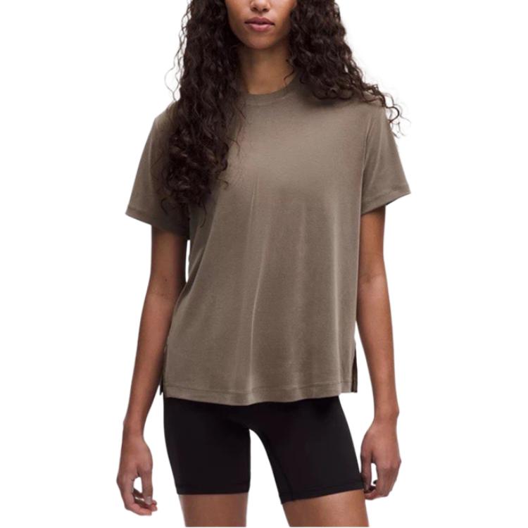

Футболка Women's Umber Lululemon, темный хаки
