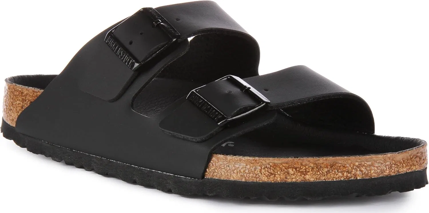 Сандалии унисекс Birkenstock Erwachsene Arizona Birko-Flor schmal, Black