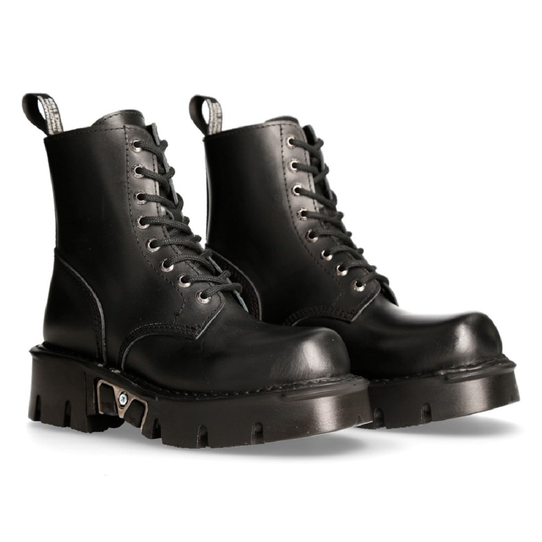 

M-MILI084N-S Кожаные ботинки на платформе New Rock, черный