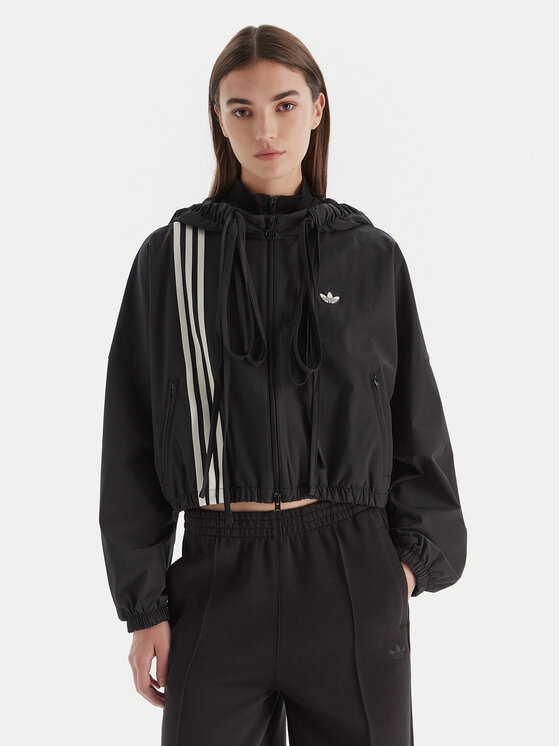 

Демисезонная куртка oversize Ribbon Off Placed 3-Stripes JX2698 Adidas, черный