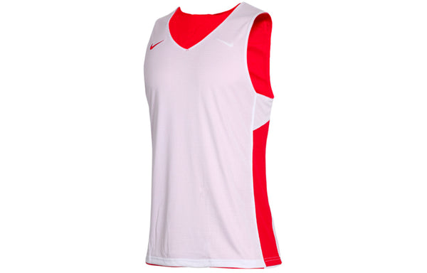 Спортивная футболка sports training splicing breathable reversible basketball vest red Nike, красный — фото 3