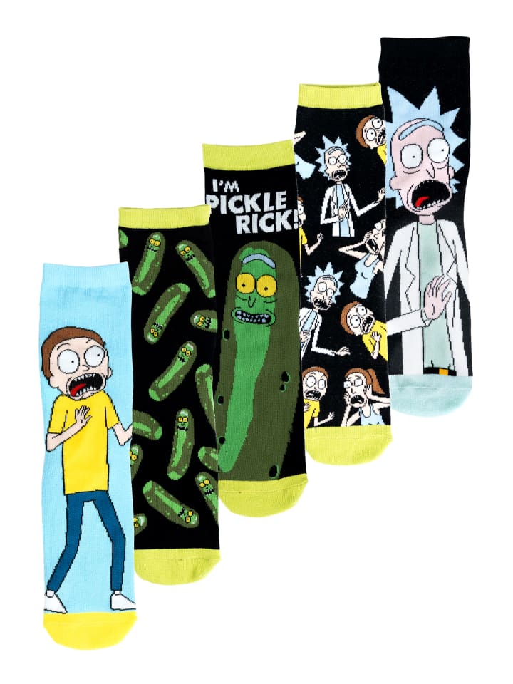 

Носки United Labels 5er Pack Rick and Morty Socken Sneaker Strümpfe, разноцветный