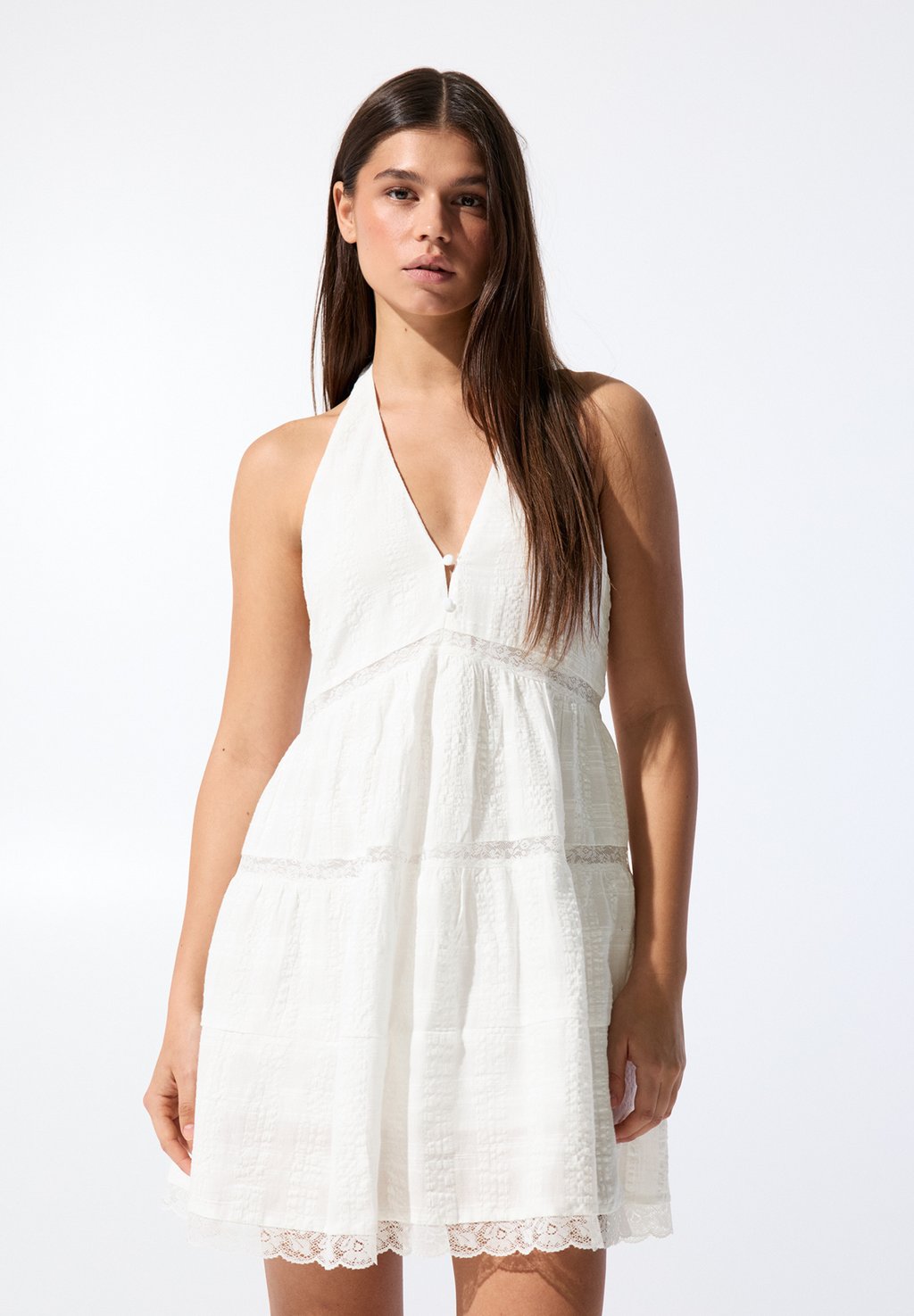 

Повседневное платье PULL&BEAR, белый
