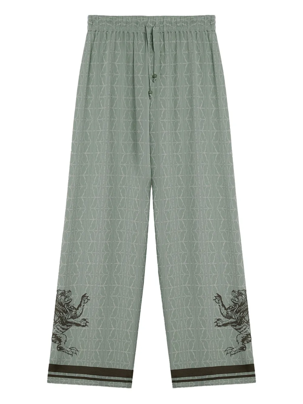 

Шелковые брюки с узором Domaine Des Artistes, зеленый
