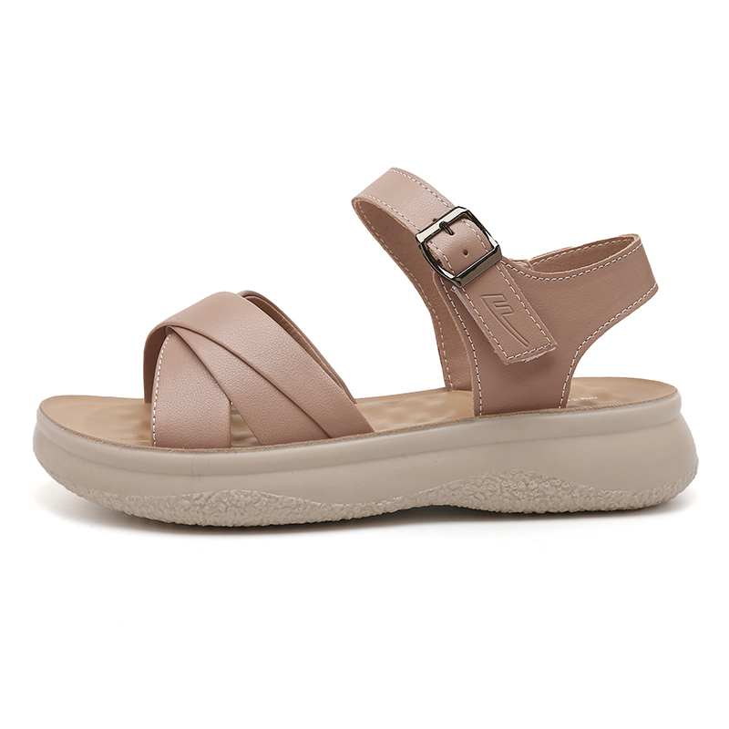WARRIOR Женские сандалии на одной застежке бежевые, цвет Beige — фото 2
