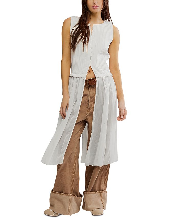 

Топ миди Twice As Nice Free People, слоновая кость/кремовый