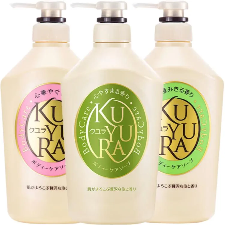Набор для ухода за кожей KEYOURAN Beauty Skin Shower Gel с успокаивающим и ароматическим эффектом, 2 флакона KUYURA, Three-Piece Set: Xinyi Yuxiang 550ml+Biye Yuyou 550ml+Wangfeng Chat Garden 550ml