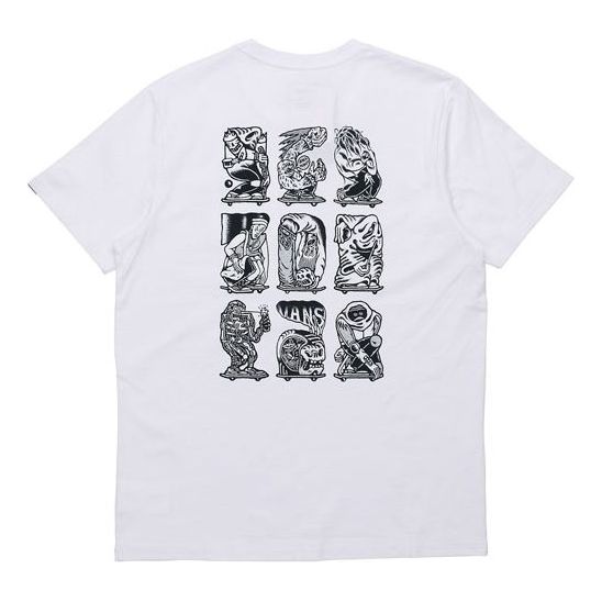 

Футболка men's asian artist crossover series pattern printing short sleeve white Vans, белый