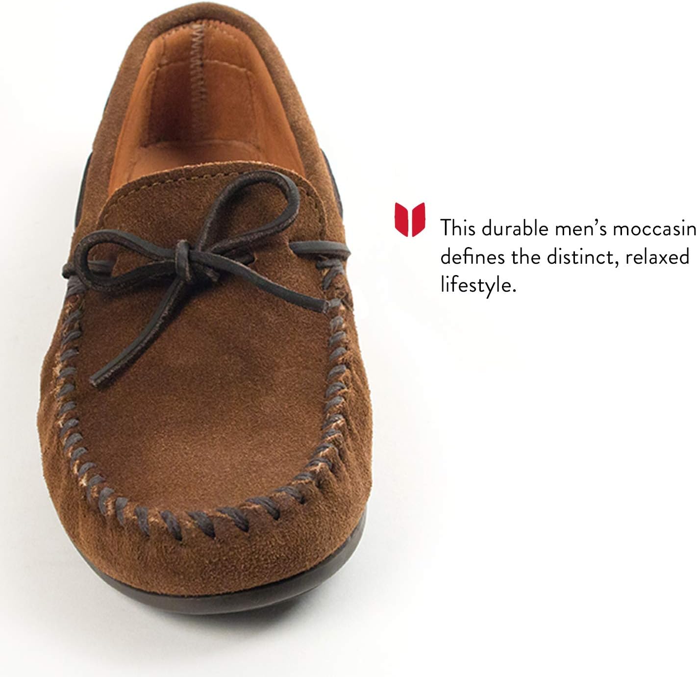 Мокасины для мужчин Minnetonka Classic, коричневый — фото 4
