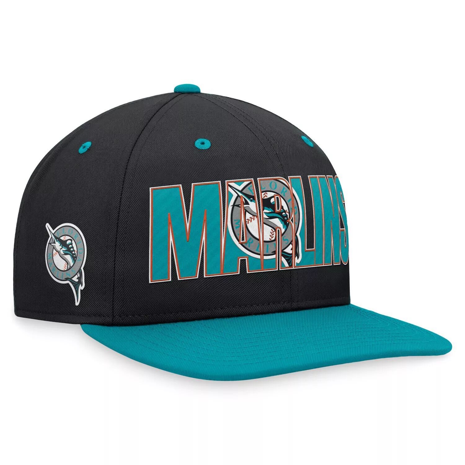 

Мужская черная кепка Snapback Nike Florida Marlins Cooperstown Collection Pro