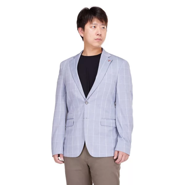 

Мужское трикотажное спортивное пальто Maxwell K, цвет light gray windowpane