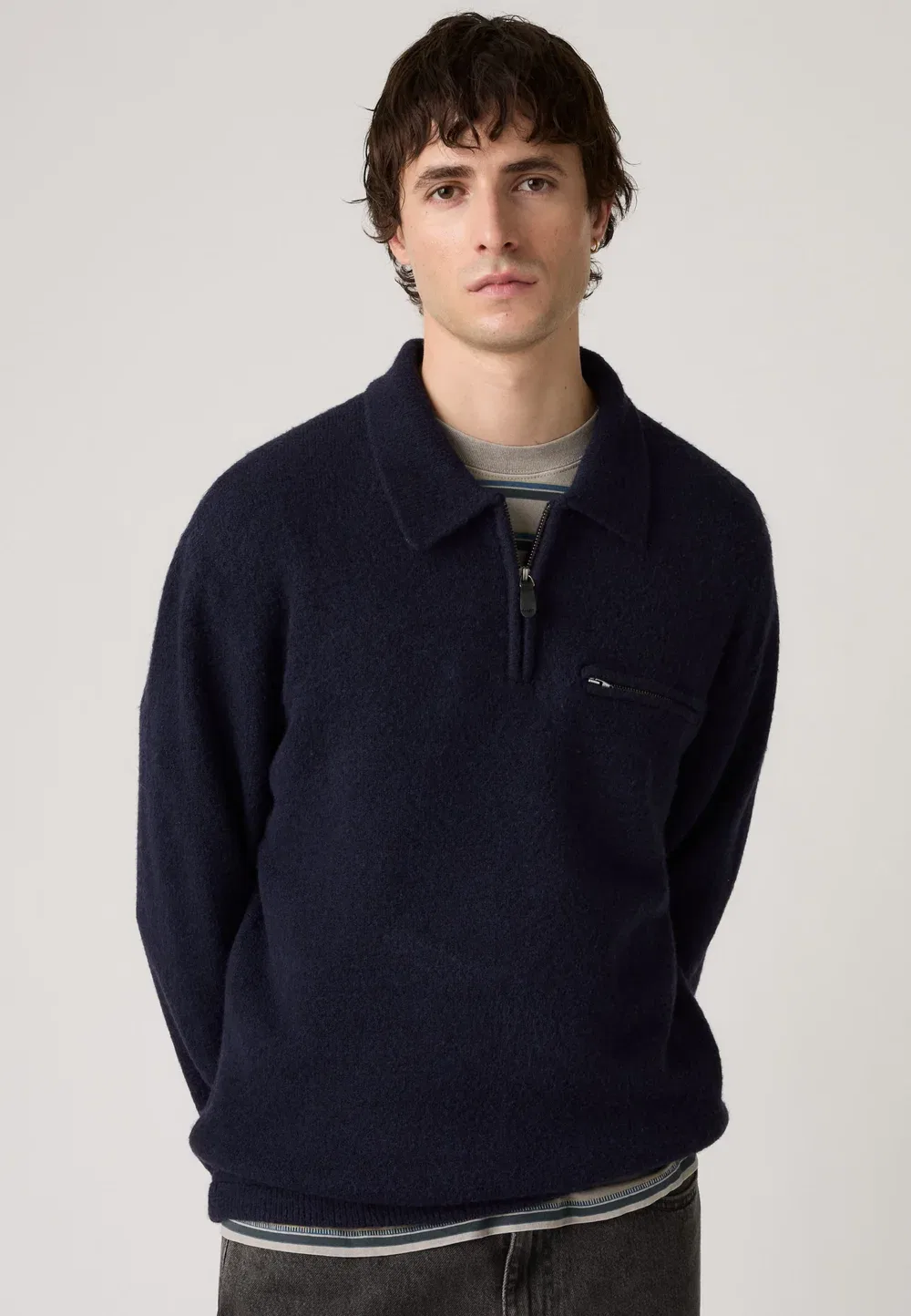 Свитер Boulder с воротником и застежкой-молнией до середины груди Levi'S, Navy