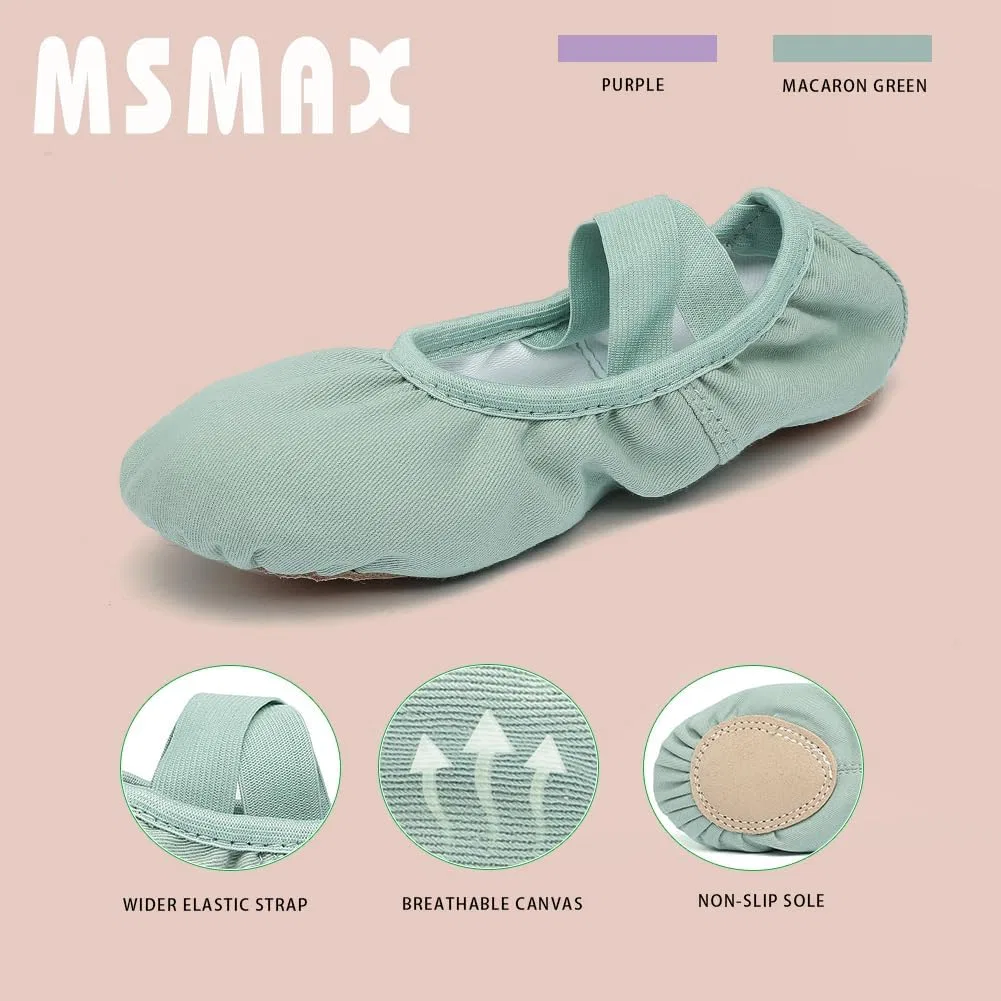 Детские балетки для девочек с принтом MSMAX, Light Green — фото 4