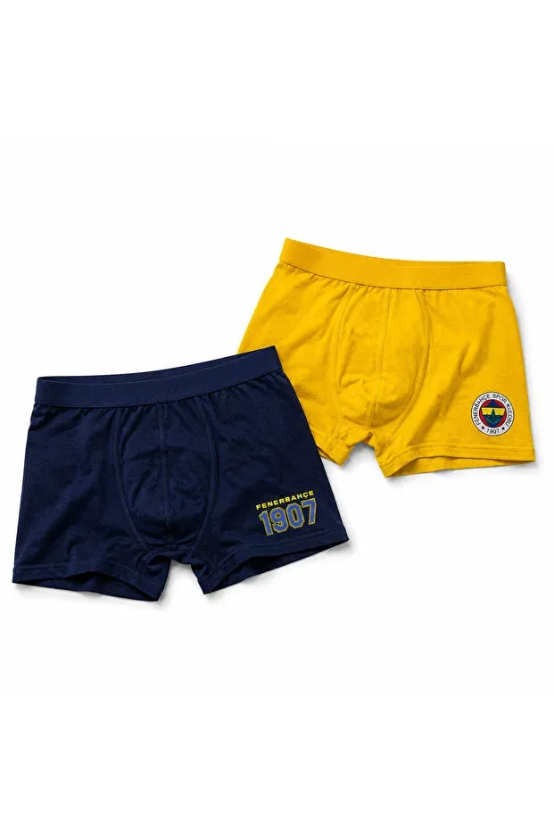 Детские боксеры для мальчиков хлопковые комплект 2 шт Licensed Fenerbahçe, Navy Blue — фото 3
