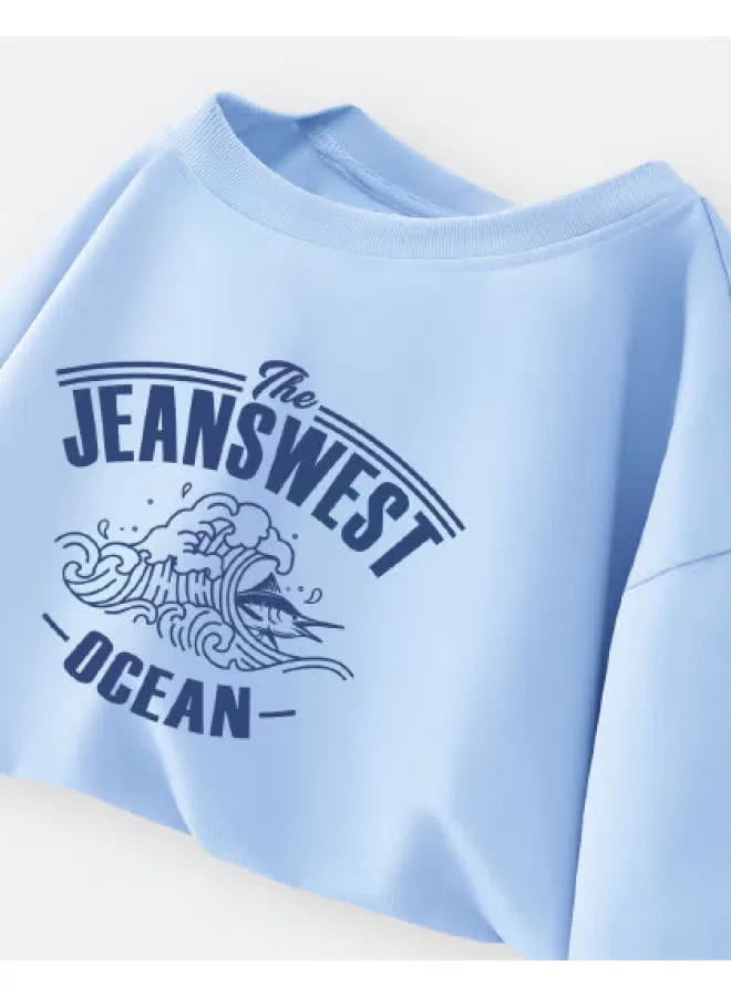 Футболка с принтом для мальчиков Jeanswest, синяя