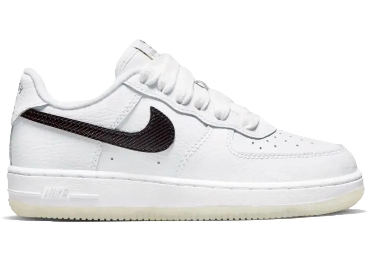 Детские кроссовки с кожаным верхом Nike Air Force 1 Low '07, White/Black-Metallic Gold