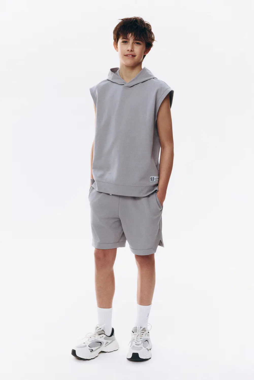 Спортивный комплект с худи и накладкой Drymove H&M, Hellgrau