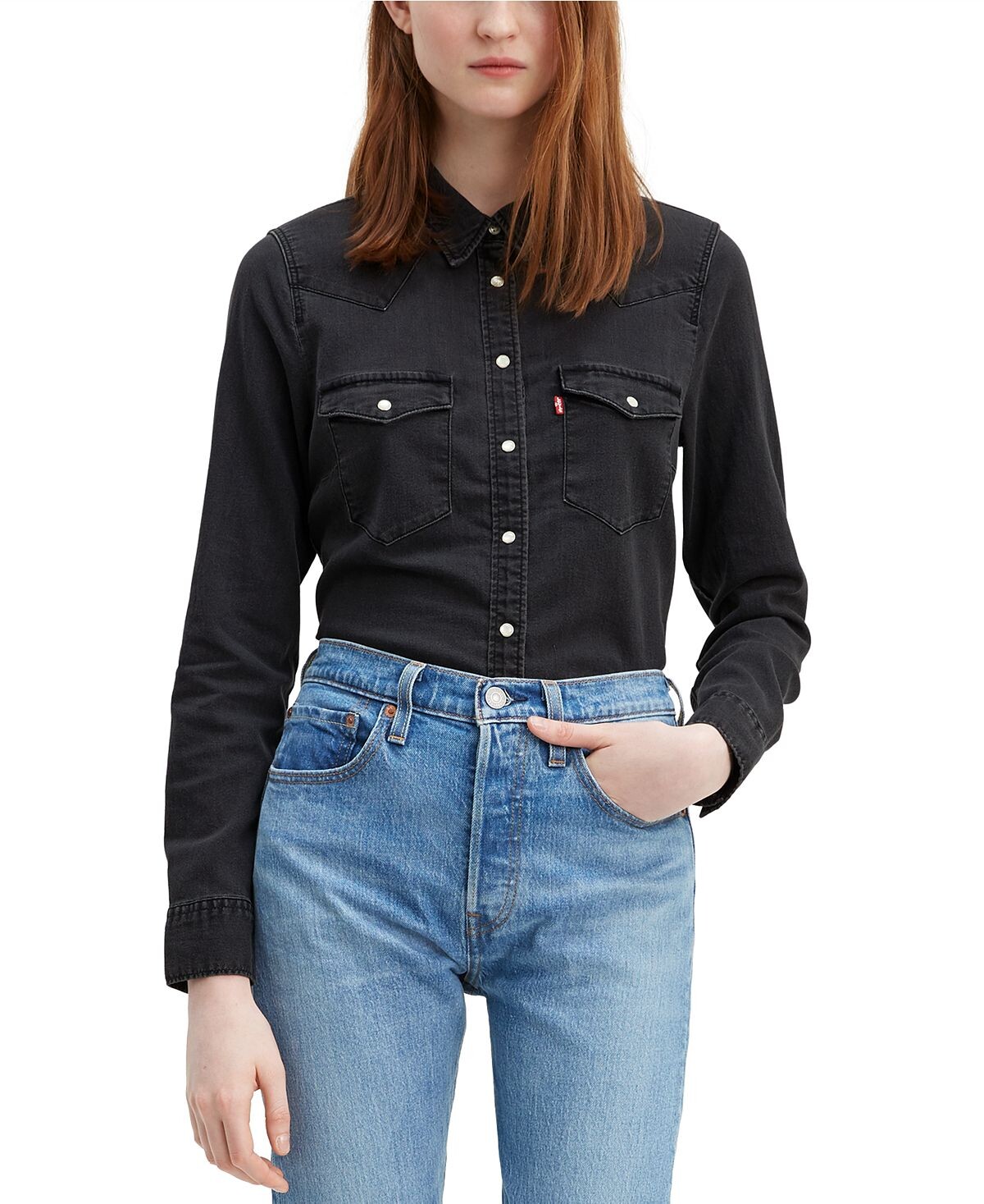 

Женская хлопковая джинсовая рубашка the ultimate western Levi's, мульти