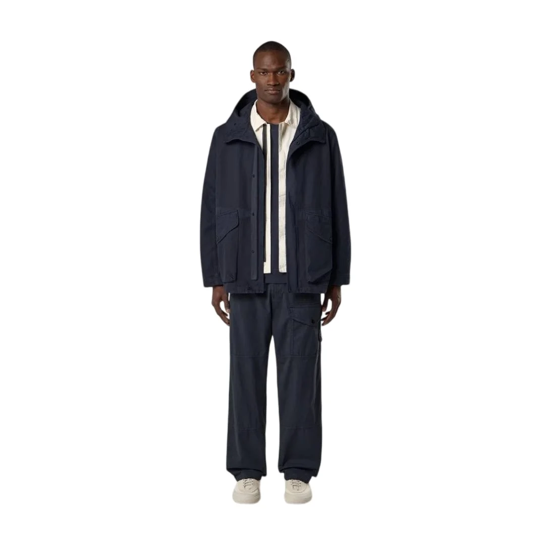 Мужские брюки-карго Stone Island Loose Fit With Drawstring Cuffs, темно-синий
