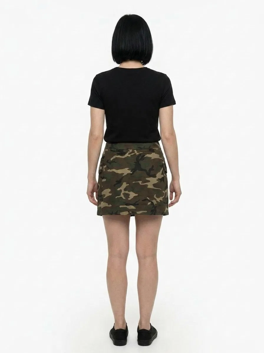 Женская хлопковая мини-юбка Army Cotton Mini Skirt Dolce & Gabbana, Army — фото 2