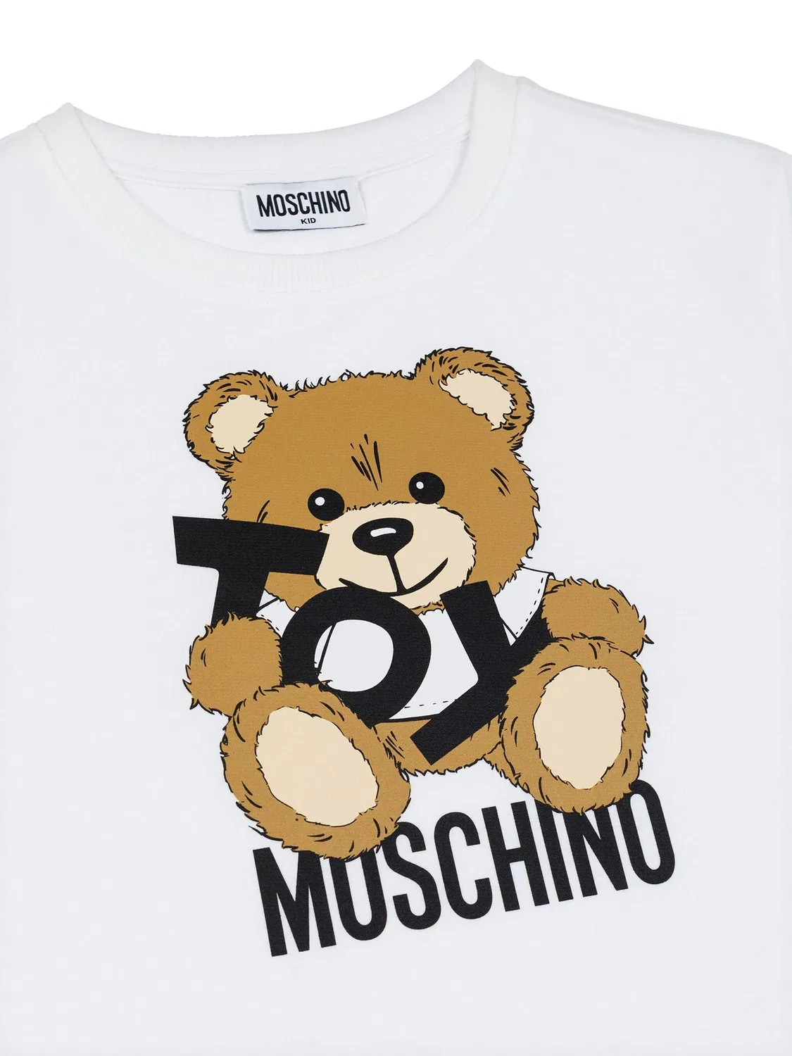 Платье с принтом медвежонка Moschino, белый — фото 3