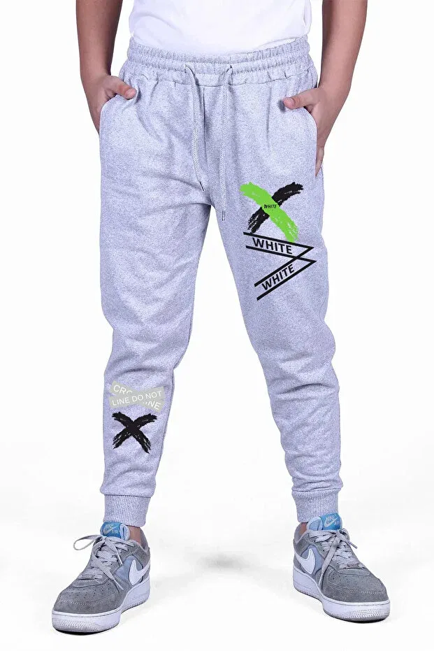 Детские спортивные штаны для мальчиков с принтом Fyk Kids, Gray