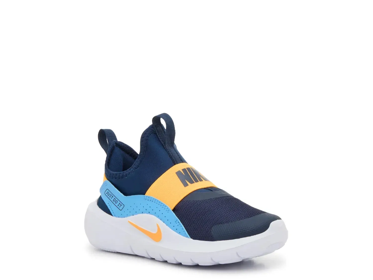 Кроссовки с эластичными ремешками Flex Runner 4, Nike, темно-синий/оранжевый