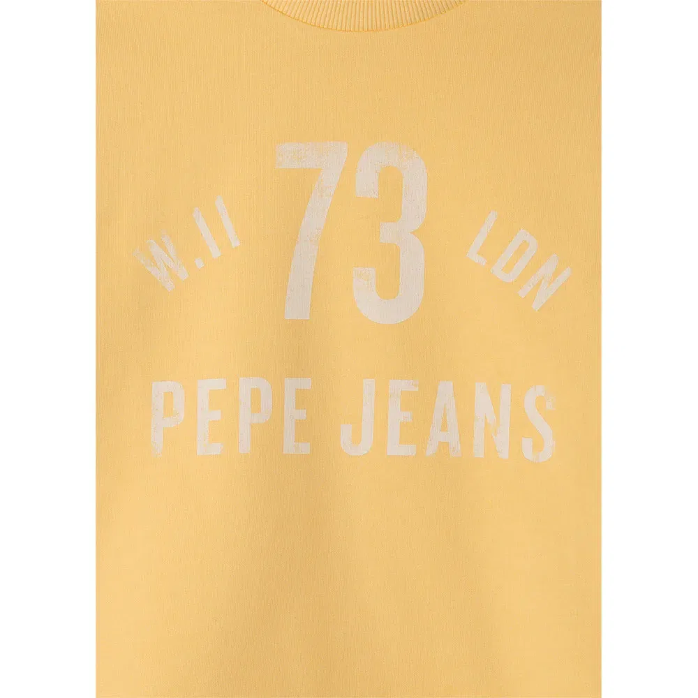 Детский свитшот для девочек с принтом Angel Pepe jeans, Yellow — фото 3