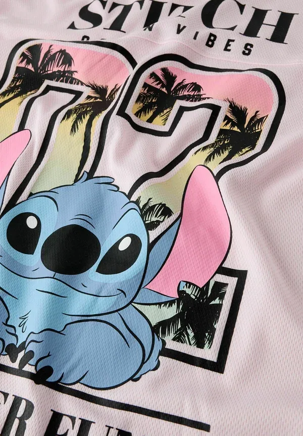 Футболка с принтом Stitch-print t-shirt Name It, Cradle Pink, розовый — фото 3