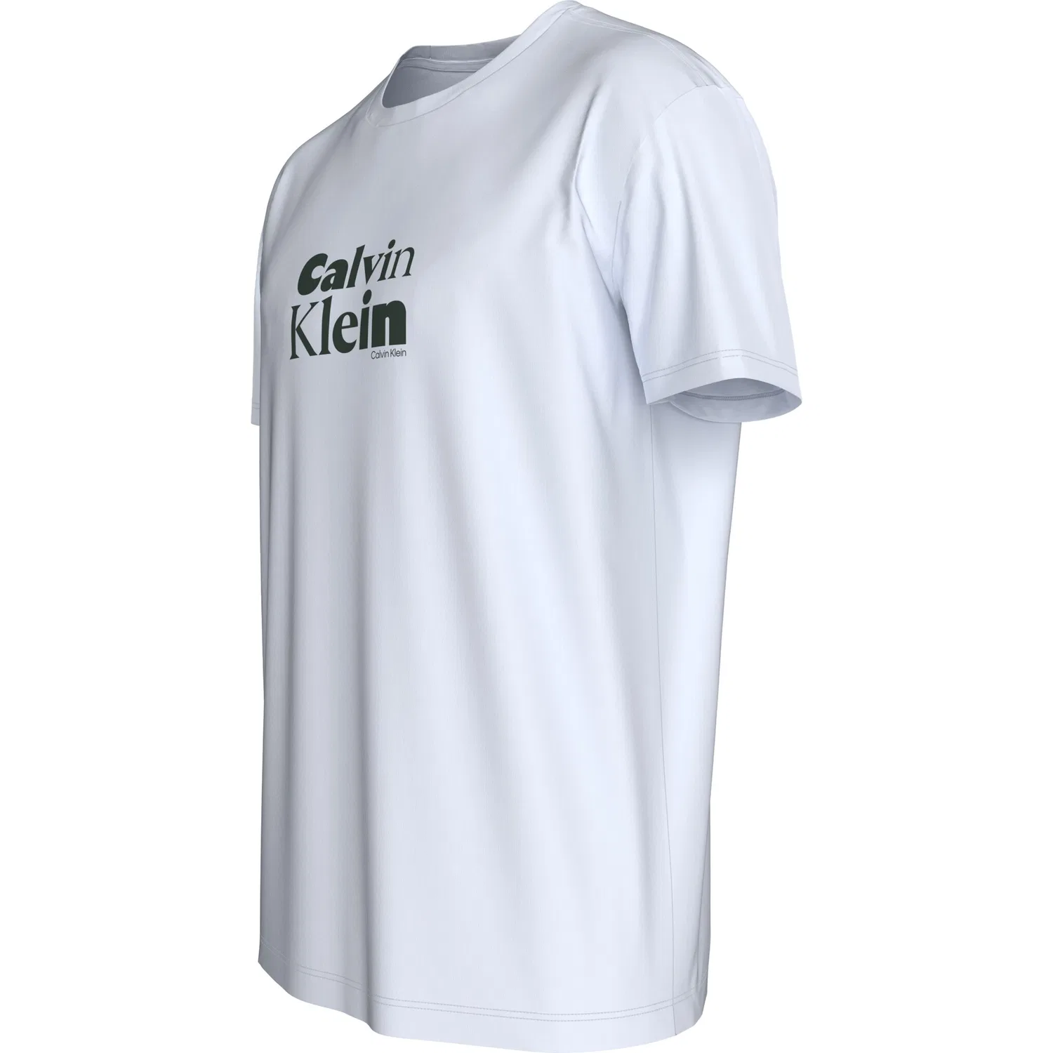 Мужская хлопковая футболка с круглым вырезом Calvin Klein, Brilliant White — фото 4