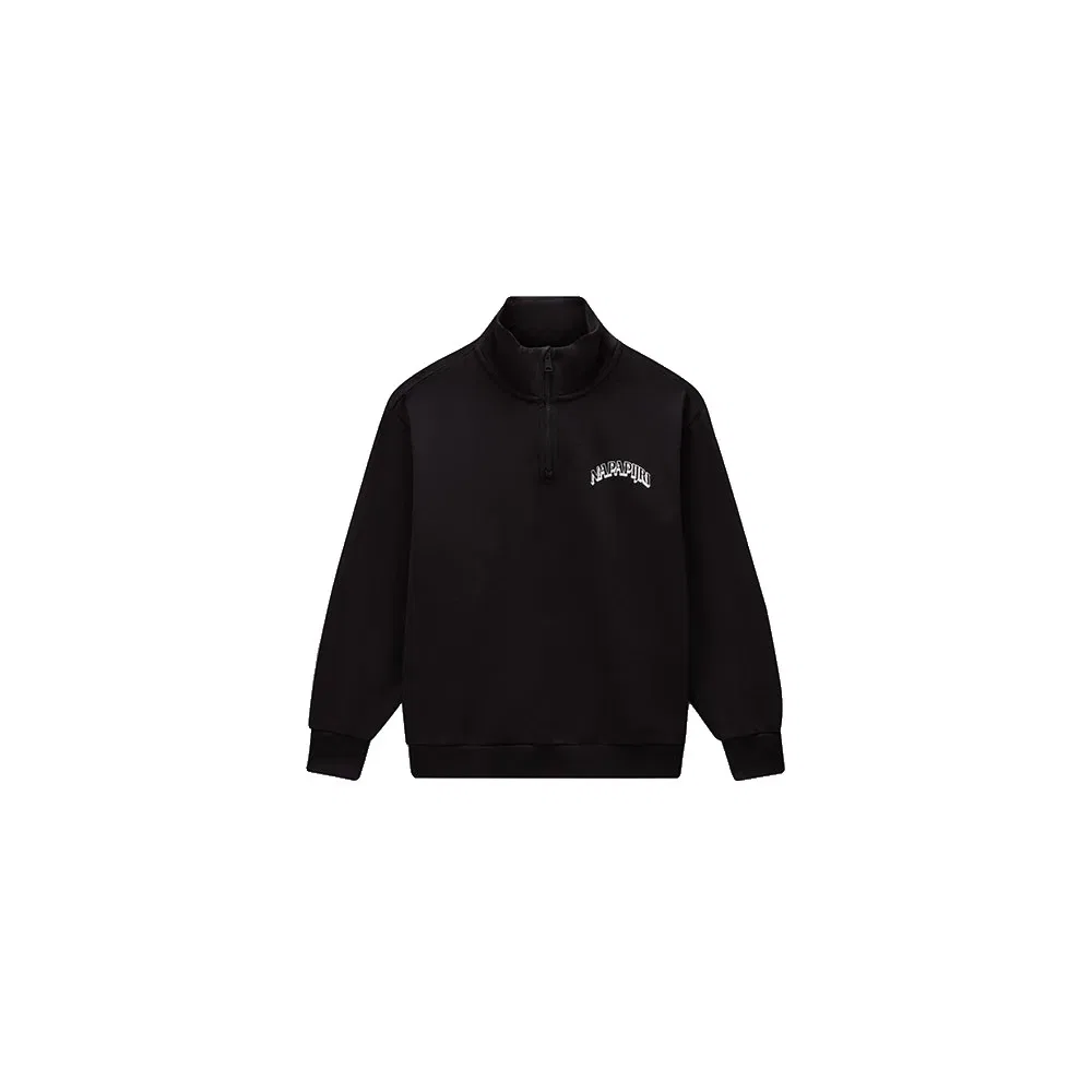 Детское худи для мальчиков Napapijri Tipi Half-Zip Sweatshirt, Black — фото 2