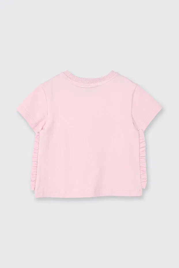Детская футболка для девочек с принтом Panço, Pink — фото 2